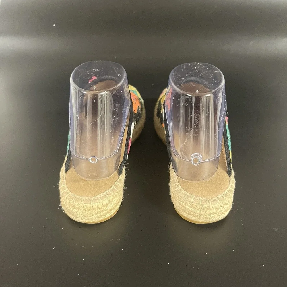 Anthropologie Maya Floral Sequin Espadrille‎ Slides 38 Sequence Made in Spain